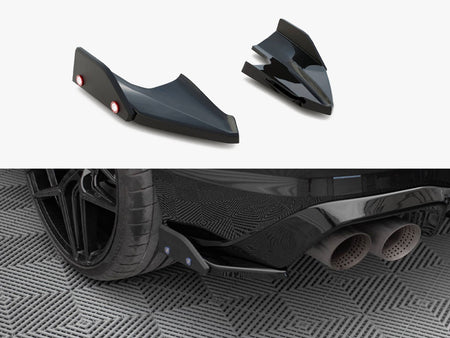 Maxton Design Rear Side Splitters V.5 + Flaps Volkswagen Golf R Mk8 - VW-GO-8-R-RSD5G+RSF1B - Image 1