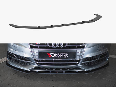 Maxton Design Street PRO Front Splitter Audi S3 / A3 S-Line Sedan 8V - Black-Red - AUS33SCNC-FD1BRB - Image 1