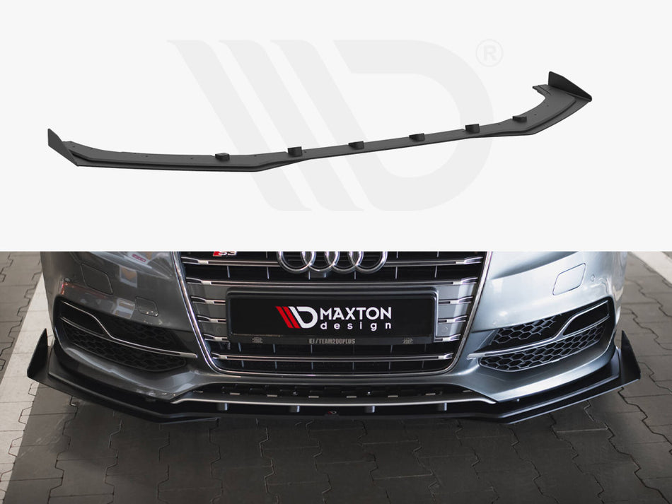 MAXTON DESIGN Street PRO Front Splitter + Flaps Audi S3 / A3 S-Line Sedan 8V