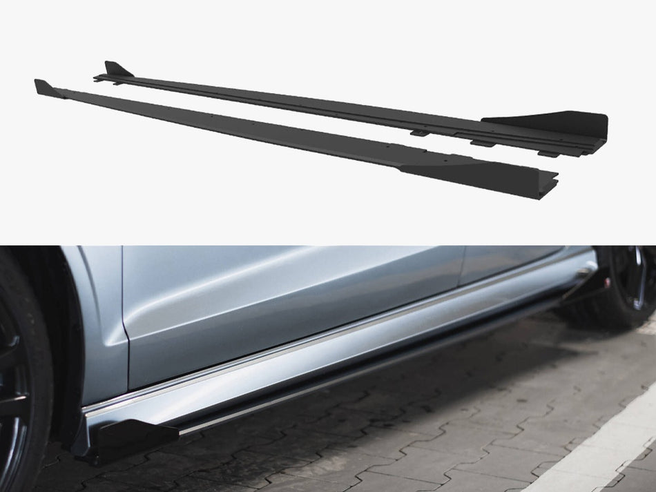 Street PRO Side Skirts Diffusers + Flaps Audi S3 / A3 S-Line Sedan 8V