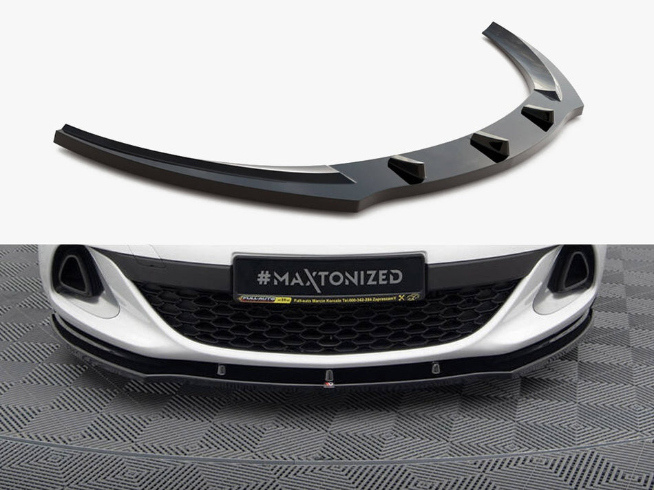 Maxton Design Front Splitter V.1 Opel Astra J OPC / VXR - OP-AS-4-OPC-FD1G - Image 1