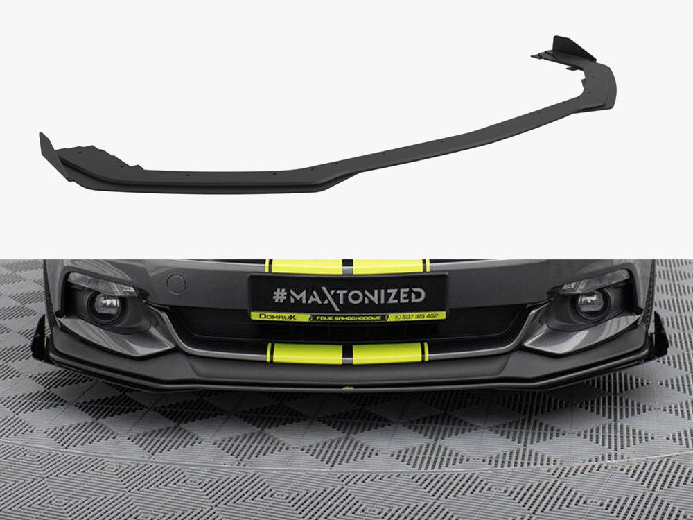 Maxton Design Street PRO Front Splitter + Flaps Ford Mustang GT Mk6 - FOMU6GTCNC-FD1B+FSF1G - Image 1