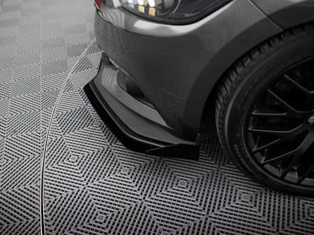 Street PRO Front Splitter + Flaps Ford Mustang GT Mk6 - Black-Red + Gloss Flaps