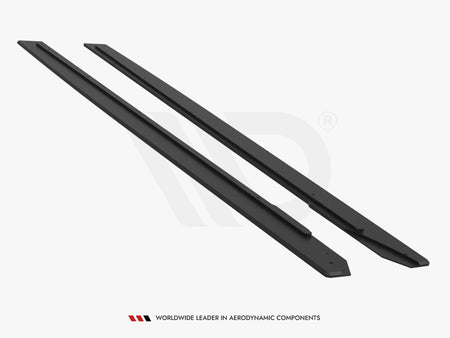 Street PRO Side Skirts Diffusers Ford Mustang GT Mk6 - Black-Red
