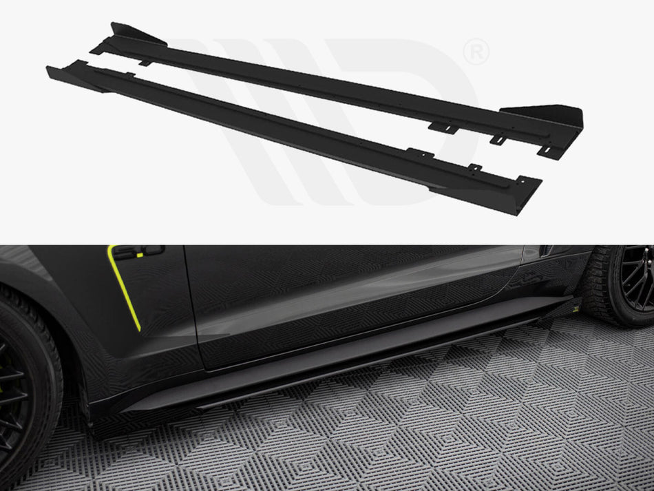 MAXTON DESIGN Street PRO Side Skirts Diffusers + Flaps Ford Mustang GT Mk6