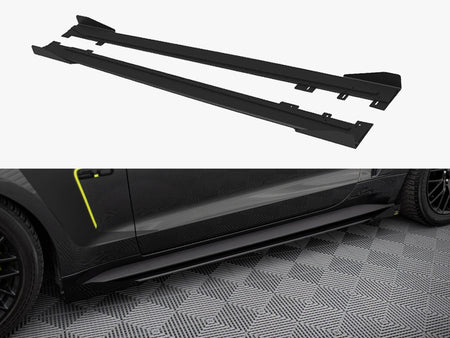 Maxton Design Street PRO Side Skirts Diffusers + Flaps Ford Mustang GT Mk6 - FOMU6GTCNC-SD1B+SF1G - Image 1