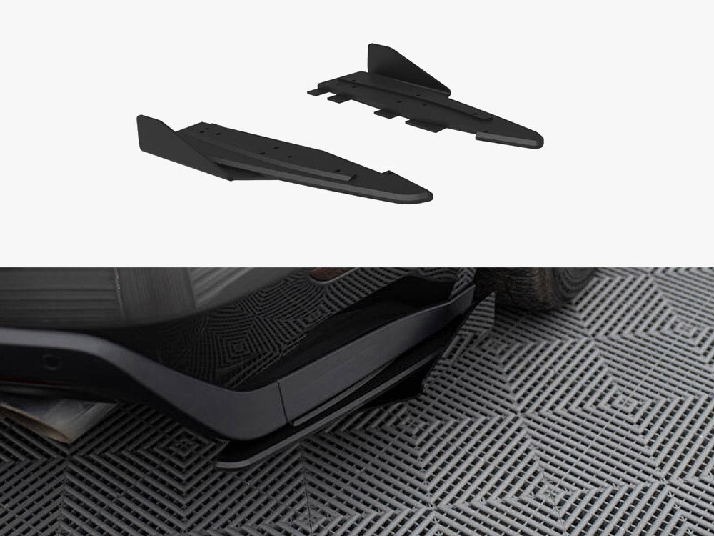 Maxton Design Street Pro Rear Side Splitters + Flaps Ford Mustang GT Mk6 - FOMU6GTCNC-RSD1B+RSF1G - Image 1