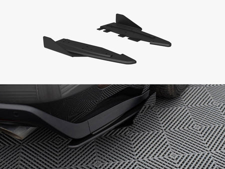 Maxton Design Street Pro Rear Side Splitters + Flaps Ford Mustang GT Mk6 - FOMU6GTCNC-RSD1B+RSF1G - Image 1