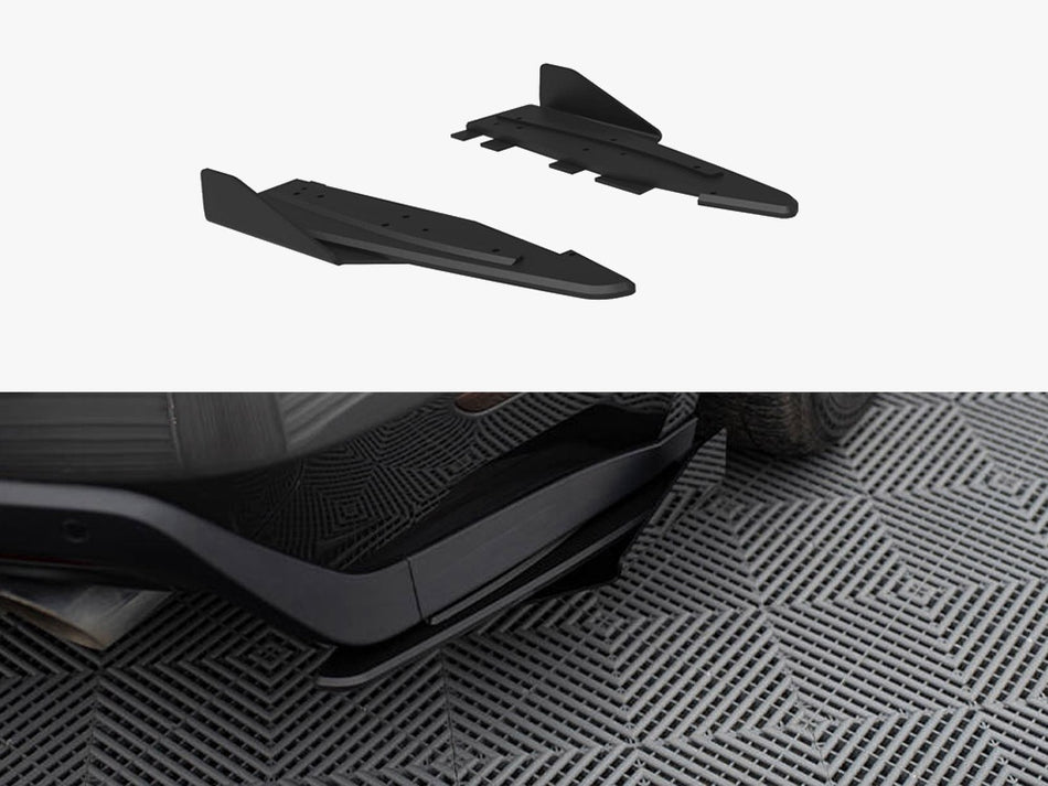 Maxton Design Street Pro Rear Side Splitters + Flaps Ford Mustang GT Mk6 - FOMU6GTCNC-RSD1B+RSF1G - Image 1