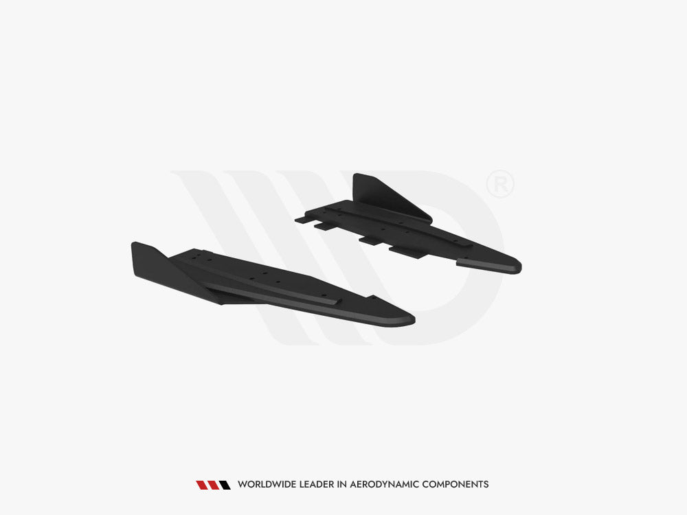 Maxton Design Street Pro Rear Side Splitters + Flaps Ford Mustang GT Mk6 - FOMU6GTCNC-RSD1B+RSF1G - Image 5