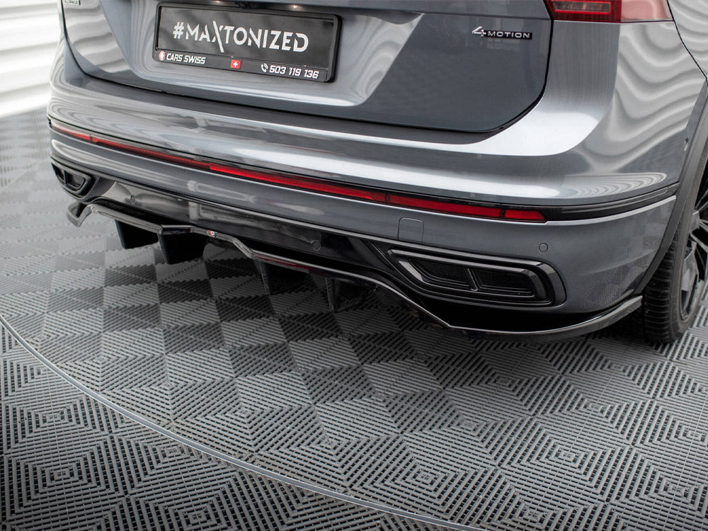 Maxton Design Rear Splitter (Vertical Bars) Volkswagen Tiguan Allspace R-Line Mk2 Facelift - VW-TI-2F-RLINE-LWB-RD1G+RD2G - Image 3