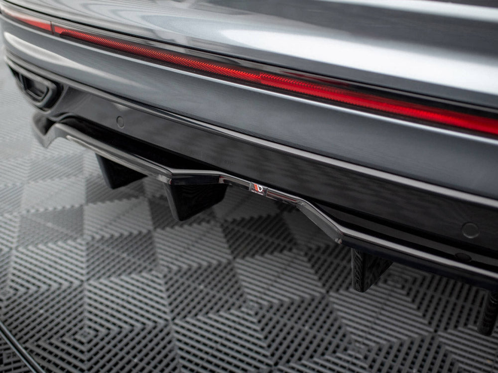 Maxton Design Rear Splitter (Vertical Bars) Volkswagen Tiguan Allspace R-Line Mk2 Facelift - VW-TI-2F-RLINE-LWB-RD1G+RD2G - Image 4