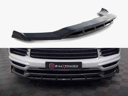 Maxton Design Front Splitter Porsche Cayenne Coupe / SUV Mk3 - PO-CAY-3-C-FD1G+FD1RG - Image 1