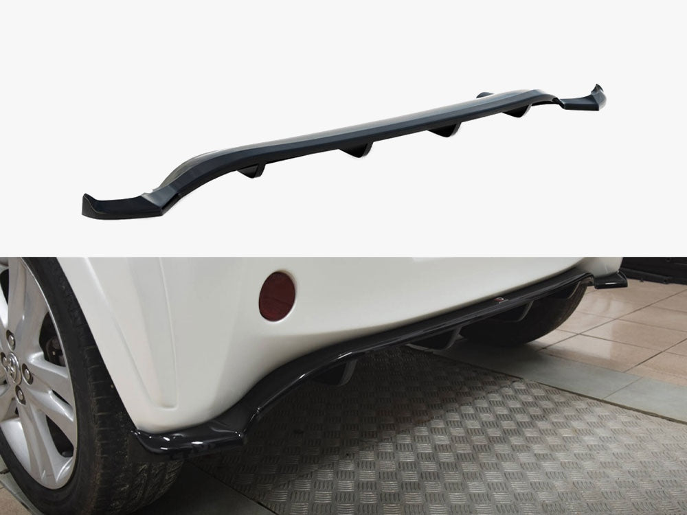 Maxton Design Central Rear Splitter (Vertical Bars) Toyota IQ - TO-IQ-1-RD1G+RD2G - Image 1