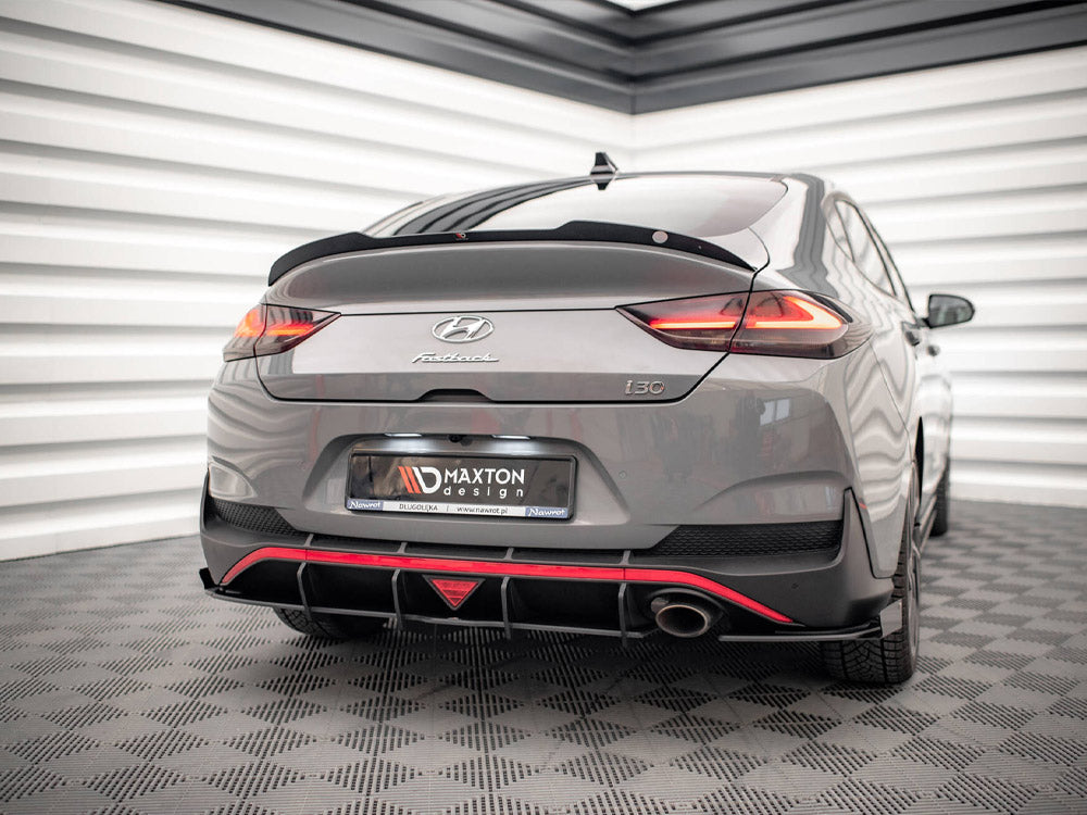 Maxton Design Street PRO Rear Diffuser + Flaps Hyundai I30 Fastback N-Line Mk3 Facelift - HYI303FNLINEFBCNC-RS1B+RSF1G - Image 2