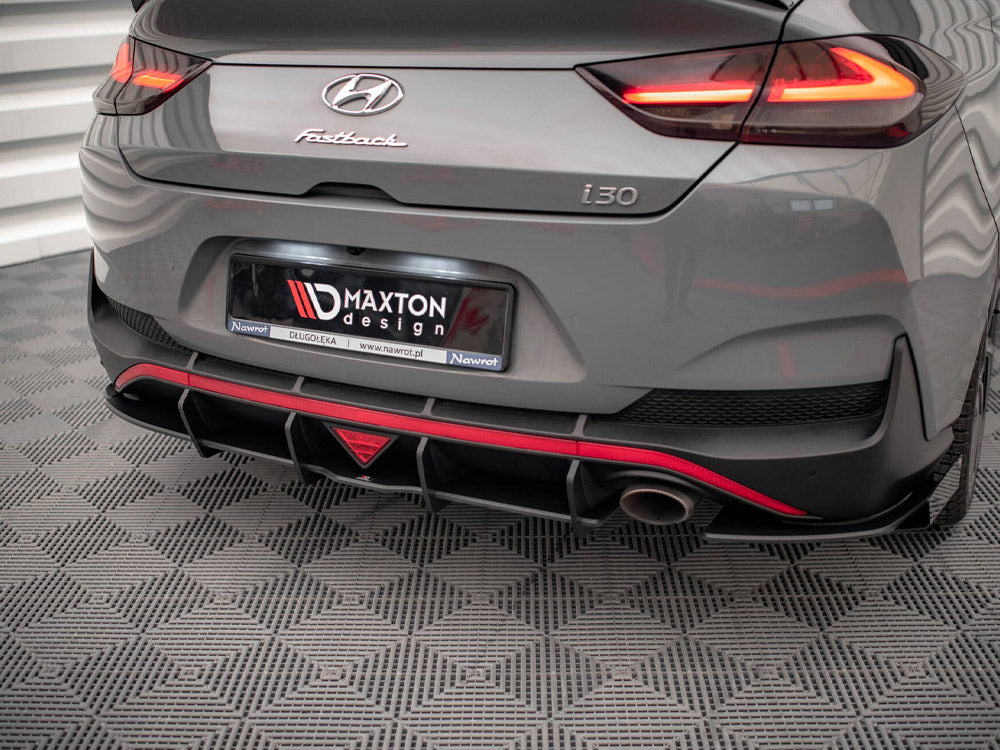 Maxton Design Street PRO Rear Diffuser + Flaps Hyundai I30 Fastback N-Line Mk3 Facelift - HYI303FNLINEFBCNC-RS1B+RSF1G - Image 5
