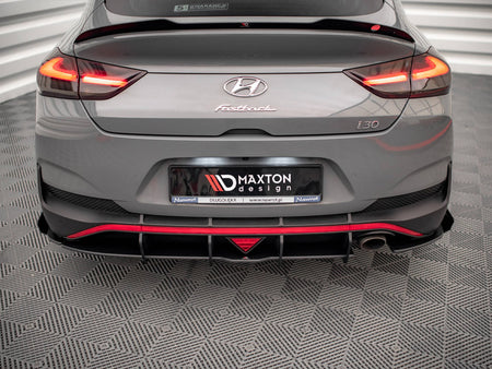 Maxton Design Street PRO Rear Diffuser + Flaps Hyundai I30 Fastback N-Line Mk3 Facelift - HYI303FNLINEFBCNC-RS1B+RSF1G - Image 4