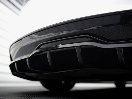 Rear Splitter (Vertical Bars) V.1 Tesla Model S Plaid Mk1 Facelift