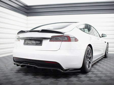 Maxton Design Rear Splitter (Vertical Bars) V.2 Tesla Model S Plaid Mk1 Facelift - TE-MODELS-1F2-PL-RD2G+RD3G - Image 2