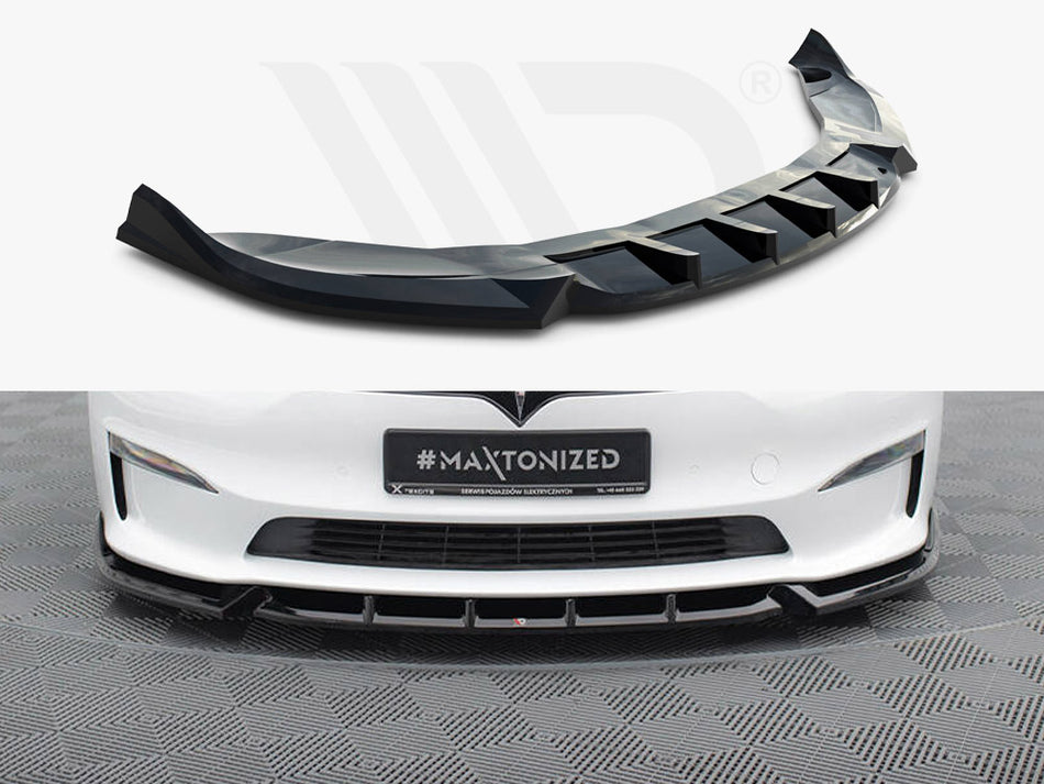MAXTON DESIGN Front Splitter V.1 Tesla Model S Plaid Mk1 Facelift
