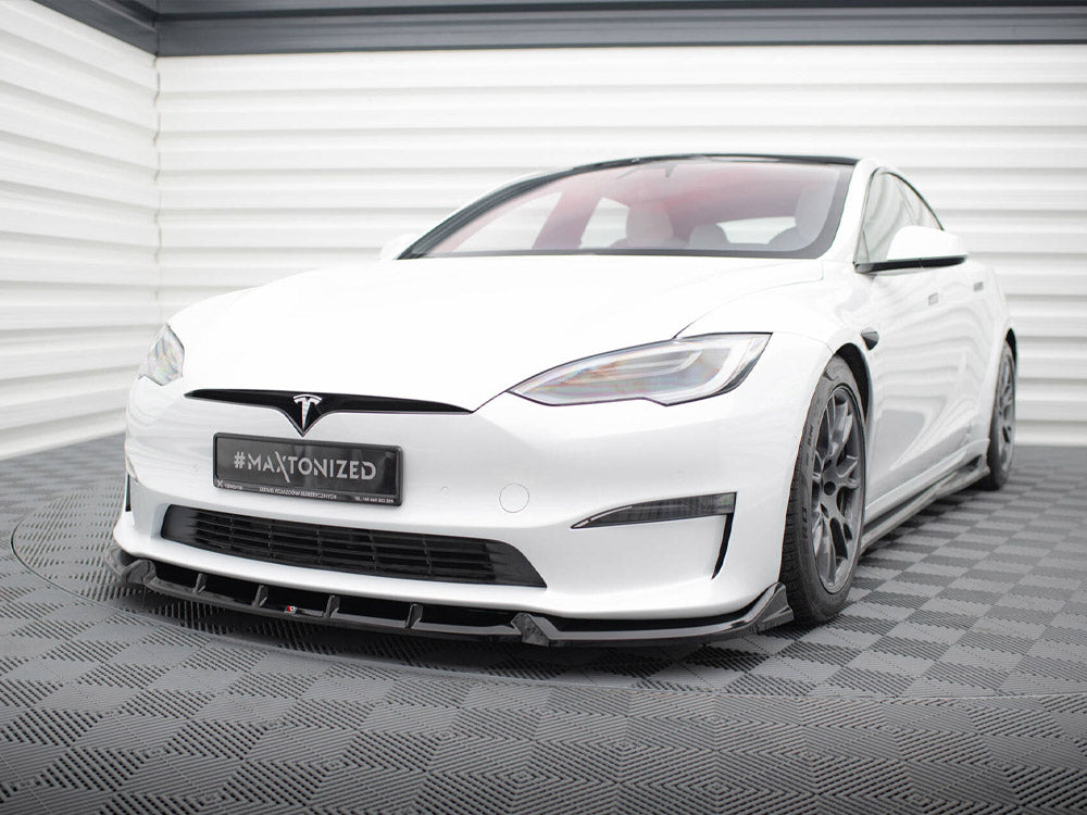 Maxton Design Front Splitter V.1 Tesla Model S Plaid Mk1 Facelift - TE-MODELS-1F2-PL-FD1G - Image 2