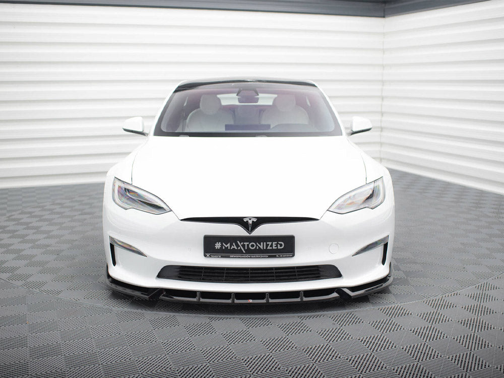 Maxton Design Front Splitter V.1 Tesla Model S Plaid Mk1 Facelift - TE-MODELS-1F2-PL-FD1G - Image 3