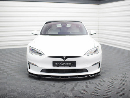 Maxton Design Front Splitter V.1 Tesla Model S Plaid Mk1 Facelift - TE-MODELS-1F2-PL-FD1G - Image 3