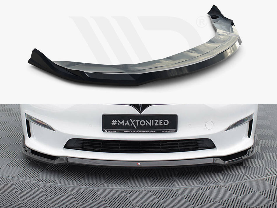 MAXTON DESIGN Front Splitter V.2 Tesla Model S Plaid Mk1 Facelift
