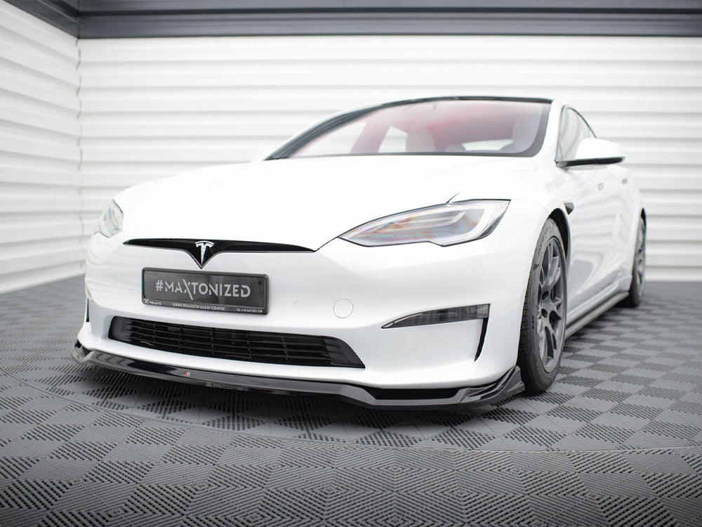 Maxton Design Front Splitter V.2 Tesla Model S Plaid Mk1 Facelift - TE-MODELS-1F2-PL-FD2G - Image 2