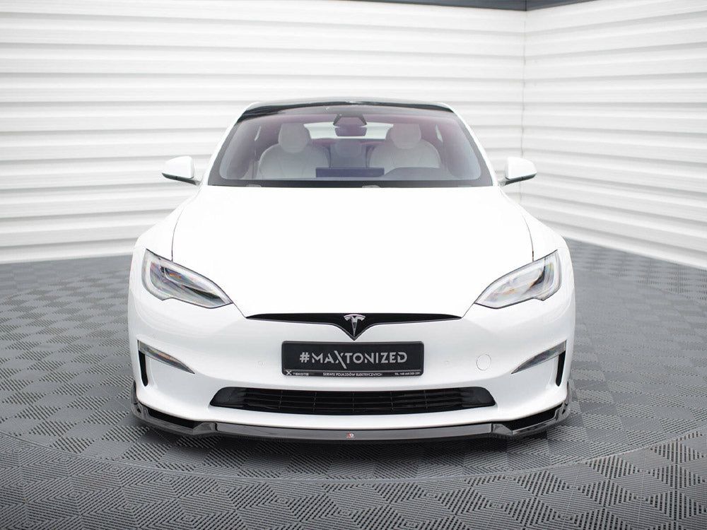 Maxton Design Front Splitter V.2 Tesla Model S Plaid Mk1 Facelift - TE-MODELS-1F2-PL-FD2G - Image 3