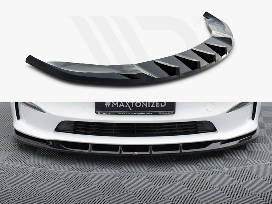 MAXTON DESIGN Front Splitter V.3 Tesla Model S Plaid Mk1 Facelift