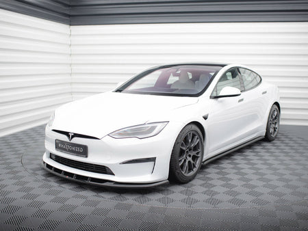 Maxton Design Front Splitter V.3 Tesla Model S Plaid Mk1 Facelift - TE-MODELS-1F2-PL-FD3G - Image 2