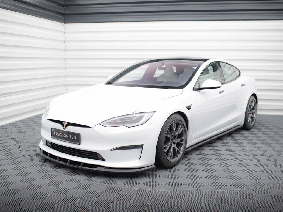 Maxton Design Front Splitter V.3 Tesla Model S Plaid Mk1 Facelift - TE-MODELS-1F2-PL-FD3G - Image 2