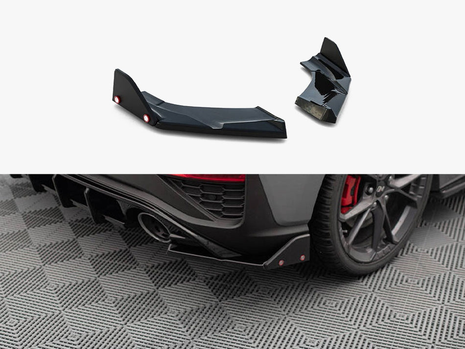 Maxton Design Rear Side Splitters V.4 + Flaps Hyundai I30 N Hatchback Mk3 Facelift - HY-I30-3F-N-RSD4G+RSF1B - Image 1