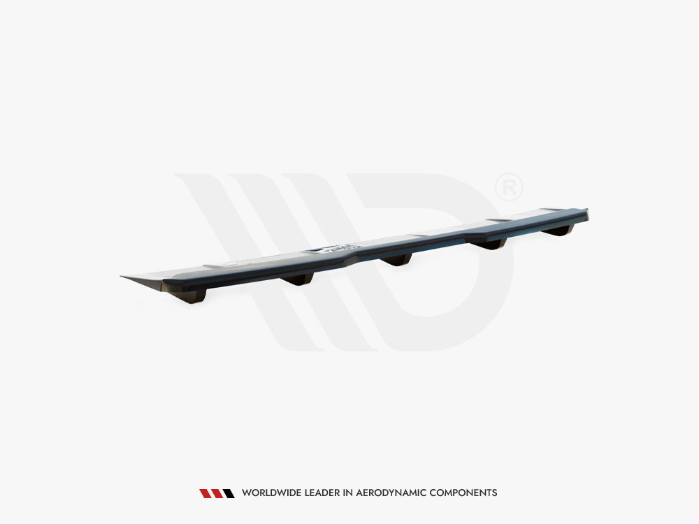 Maxton Design Central Rear Splitter (Vertical Bars) Skoda Kodiaq RS - Carbon Look - SK-KO-1-RS-RD1C+RD2C - Image 5