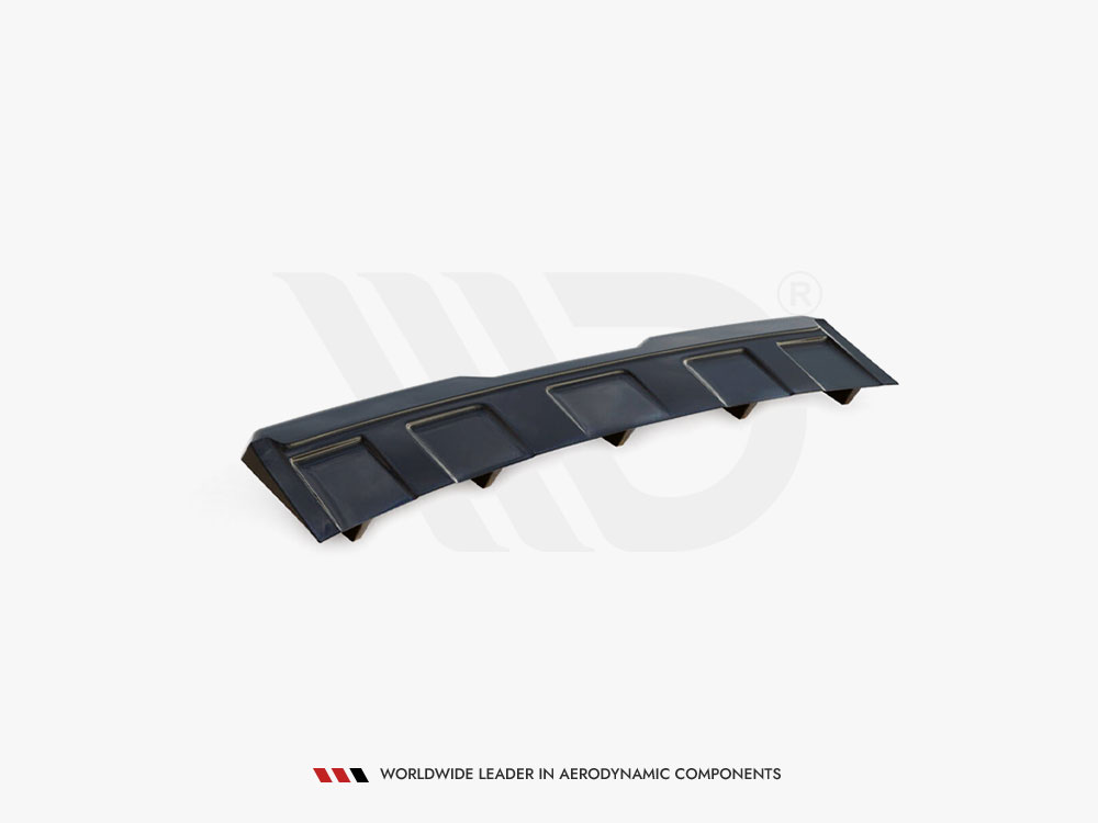 Central Rear Splitter (Vertical Bars) Skoda Kodiaq RS - Carbon Look
