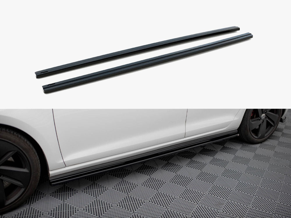 Maxton Design Side Skirts Diffusers VW Golf 7 GTI Preface / Facelift (Wide) - VW-GO-7/7F-GTI-SD1G - Image 1