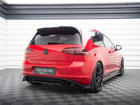 Maxton Design Central Rear Splitter VW Golf GTI Mk7 Clubsport - Textured - VW-GO-7-GTI-CS-RD1T - Image 1
