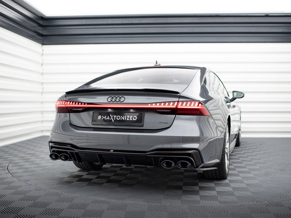 Rear Valance + Exhaust Ends Imitation Audi A7 S-Line C8 / S7 C8 / C8 Facelift / S7 Facelift