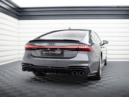 Rear Valance + Exhaust Ends Imitation Audi A7 S-Line C8 / S7 C8 / C8 Facelift / S7 Facelift