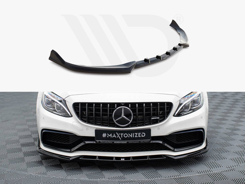 MAXTON DESIGN Front Splitter V.2 Mercedes-AMG C63 Sedan / Estate W205 / S205