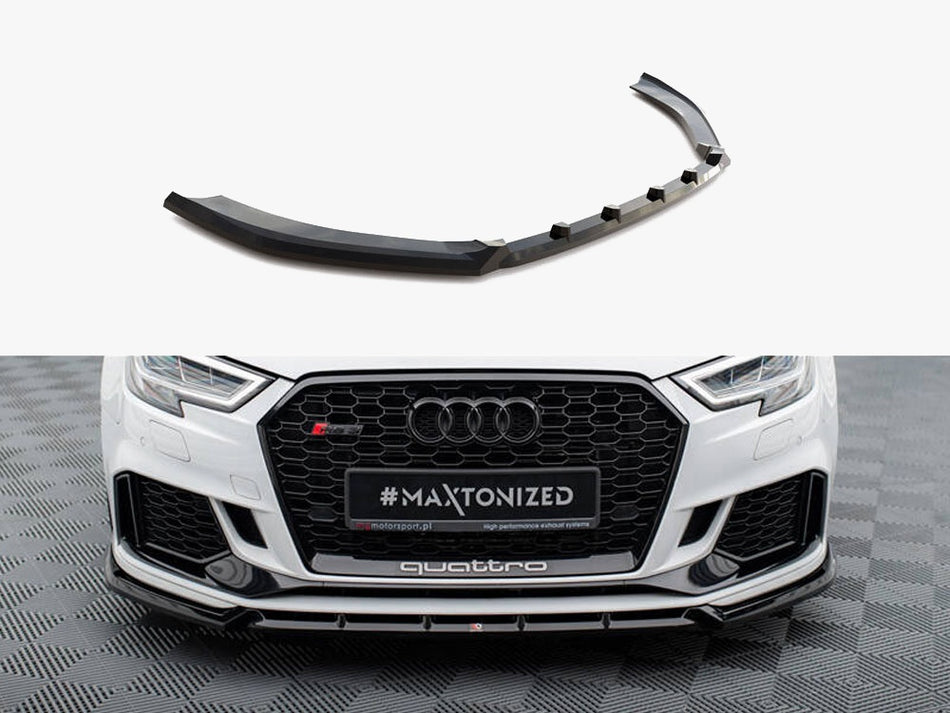 Maxton Design Front Splitter V.3 Audi RS3 Sedan 8V Facelift - AU-RS3-8VF-S-FD3G - Image 1