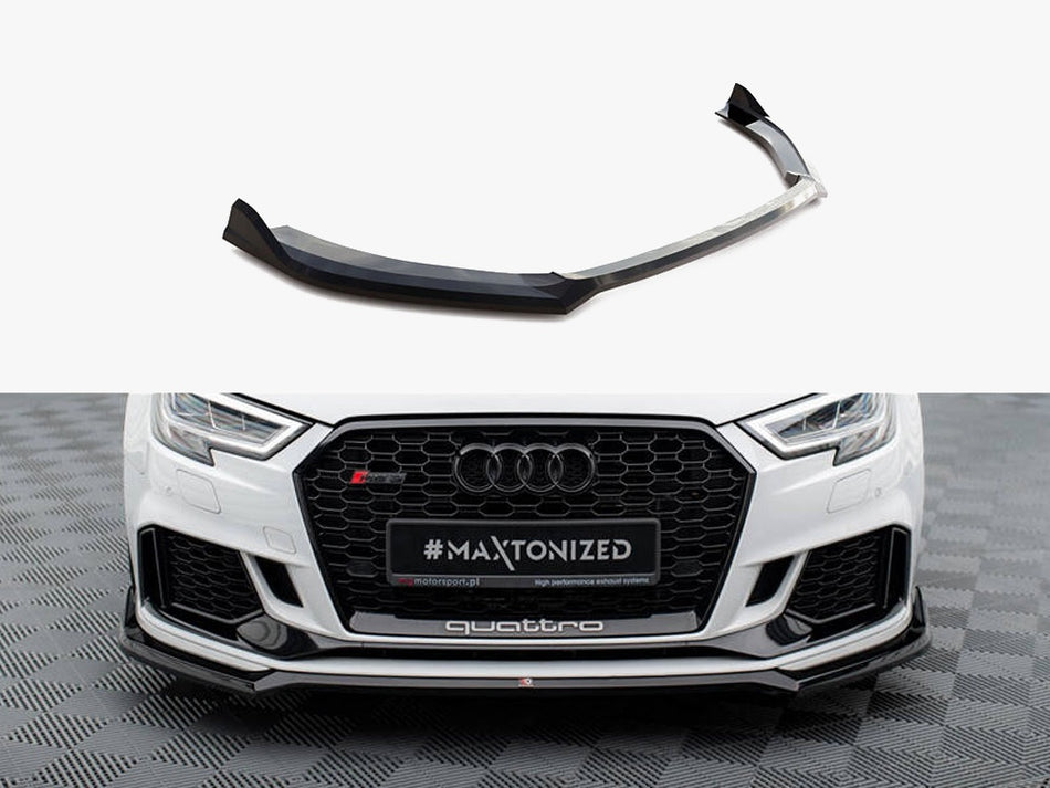 Maxton Design Front Splitter V.4 Audi RS3 Sedan 8V Facelift - AU-RS3-8VF-S-FD4G - Image 1