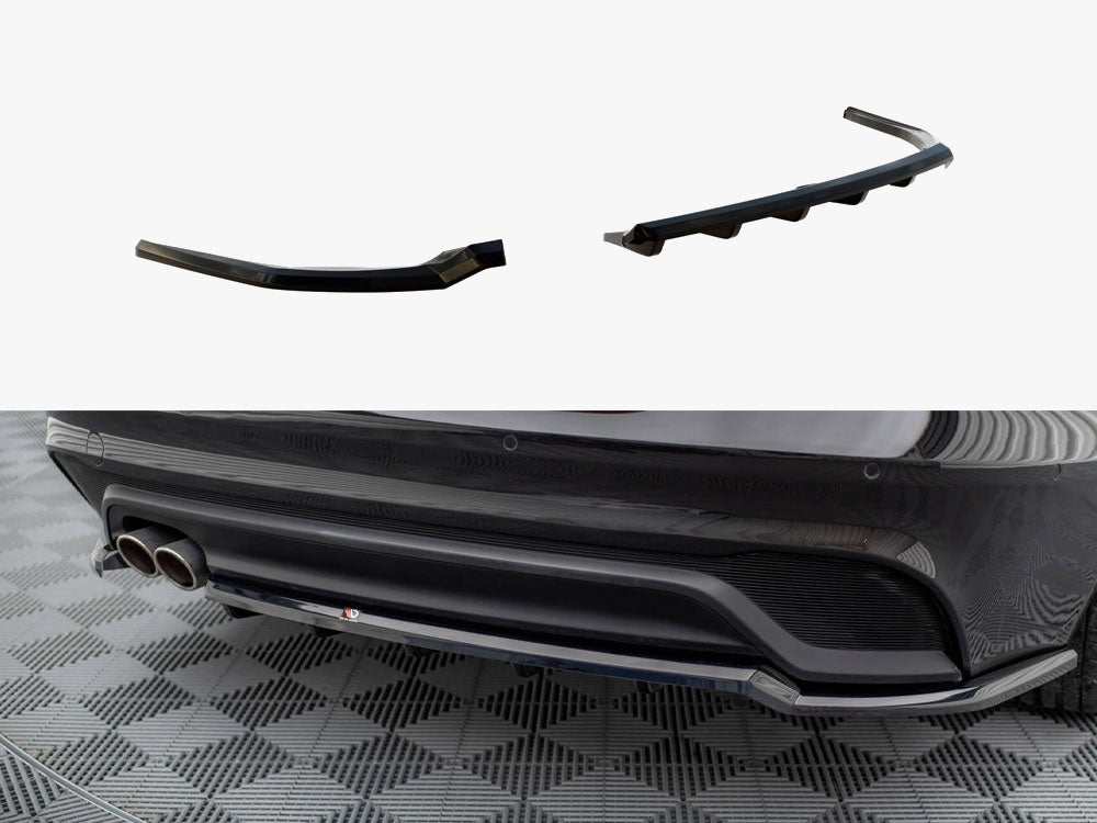 Maxton Design Central Rear Splitter (Vertical Bars) Jaguar XE X760 Facelift - JA-XE-1F-RSD1G+RD1G - Image 1