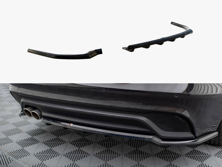 Maxton Design Central Rear Splitter (Vertical Bars) Jaguar XE X760 Facelift - JA-XE-1F-RSD1G+RD1G - Image 1