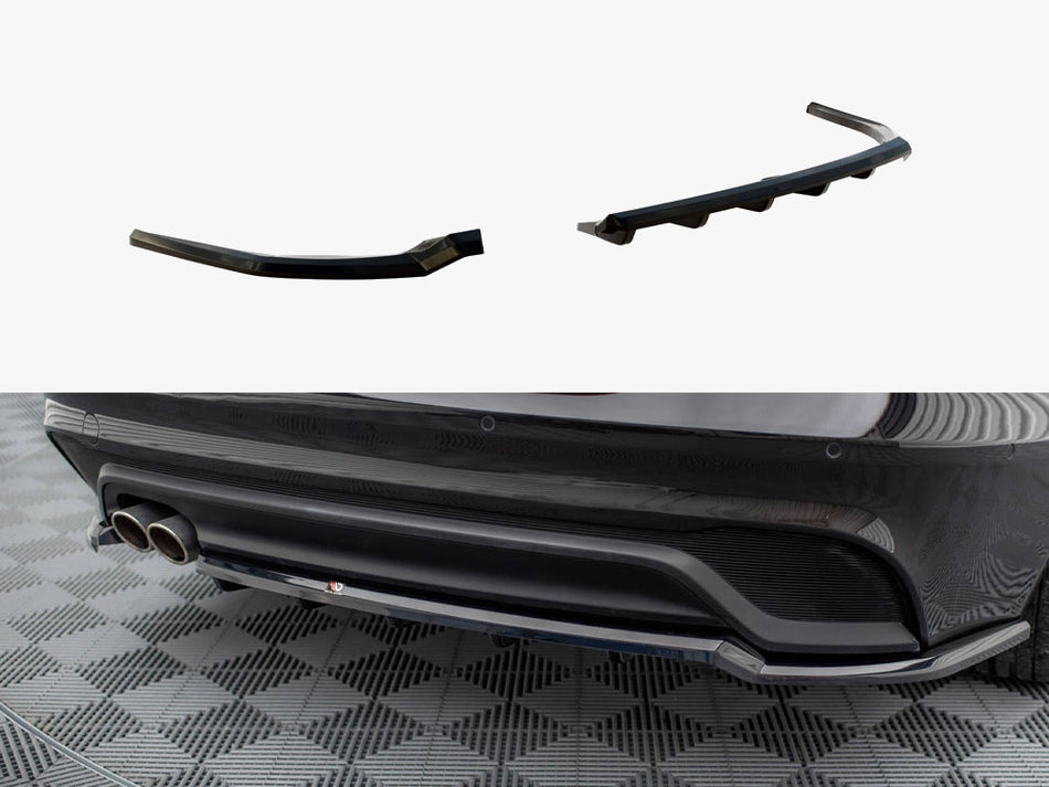 Maxton Design Central Rear Splitter (Vertical Bars) Jaguar XE X760 Facelift - JA-XE-1F-RSD1G+RD1G - Image 1