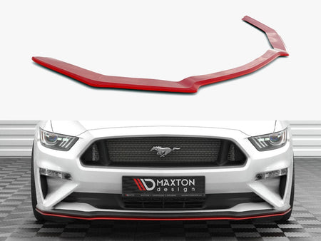 Maxton Design Front Splitter V.2 Ford Mustang Mk6 Facelift - FO-MU-6F-FD2G - Image 1