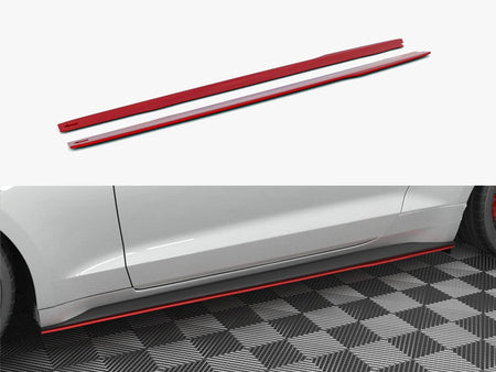 Maxton Design Side Skirts Diffusers V.2 Ford Mustang Mk6 Facelift - FO-MU-6F-SD2G - Image 1