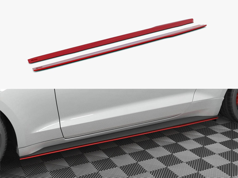 Maxton Design Side Skirts Diffusers V.2 Ford Mustang Mk6 Facelift - FO-MU-6F-SD2G - Image 1
