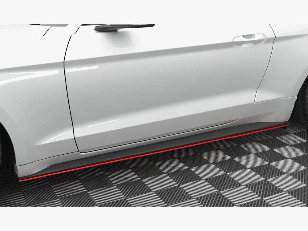 Maxton Design Side Skirts Diffusers V.2 Ford Mustang Mk6 Facelift - FO-MU-6F-SD2G - Image 3